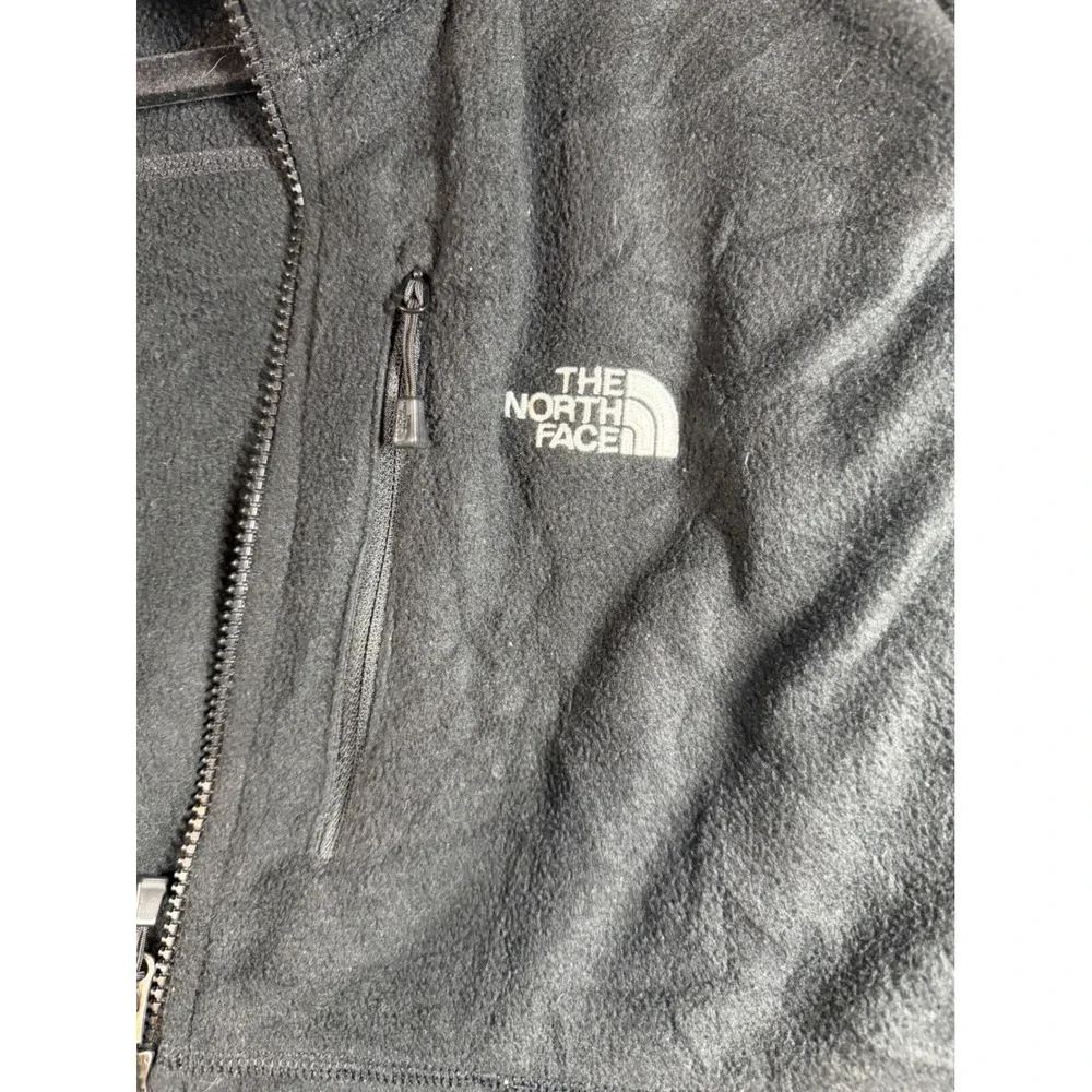 The North Face Fleece Jacket Mens XXL Black Full Zip Chest Pocket T93L7X